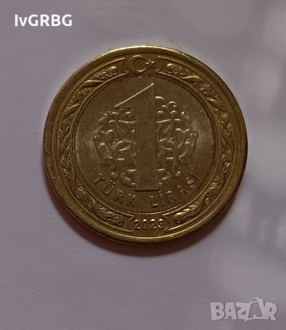 1 лира Турция 2023 Турска монета , снимка 1 - Нумизматика и бонистика - 45265928