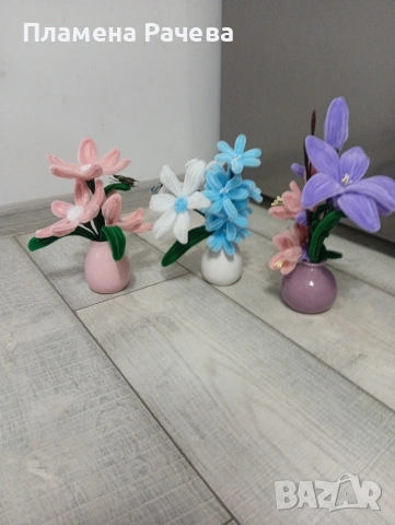 Букети от ръчно изработени цветя , снимка 5 - Арт сувенири - 54274109