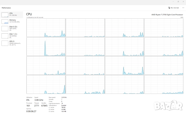 Геймърски компютър Ryzen 7 2700, GTX 1070 8GB, 16GB, Водно, снимка 11 - Геймърски - 52887875