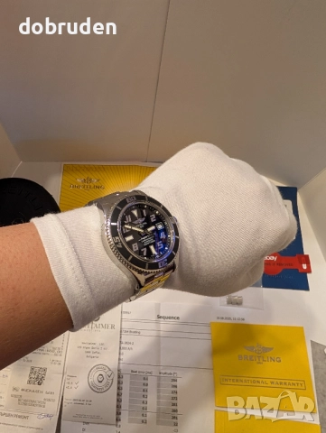 Промо! Breitling SuperOcean 42mm A17364 Black diver часовник, снимка 4 - Мъжки - 52911660
