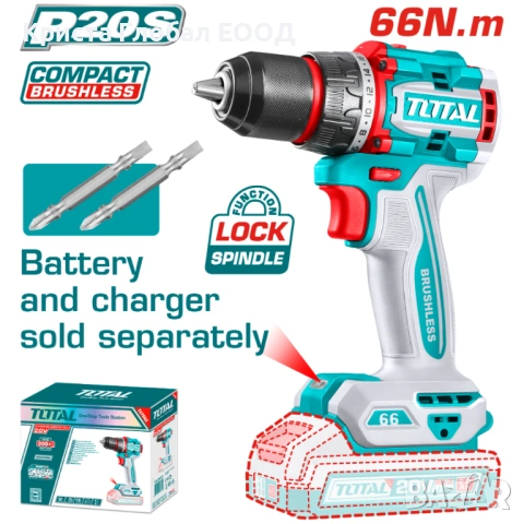 Компактен БЕЗЧЕТКОВ Винтоверт TOTAL Industrial – 66Nm (P20S Series)