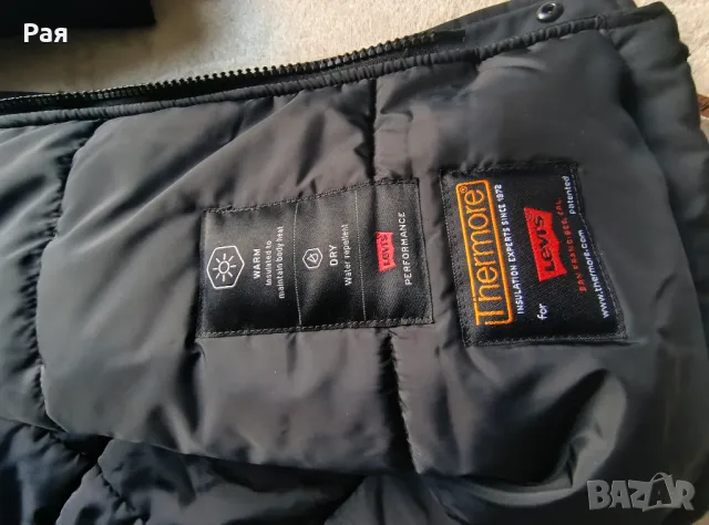 Мъжко яке Levis Parka, черно, Thermore Insulated с качулка Folsom, снимка 5 - Якета - 50367641