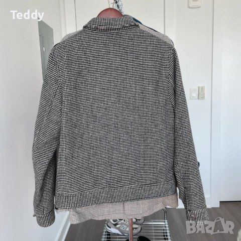 Вълнено бомбър яке H&M, размер L, унисекс, снимка 9 - Якета - 52155561