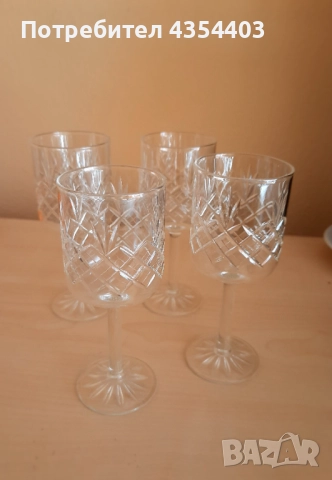 Кристални чаши за аперитив - 4 бр., снимка 2 - Чаши - 52337645