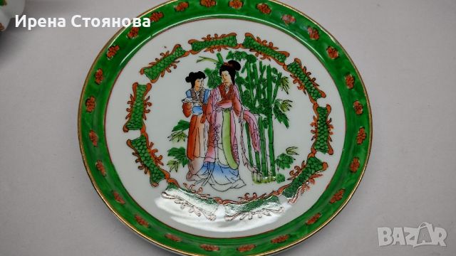 Китайско миниатюрно сервизче Zhong Guo Jingdezhen Zhi, 1980 г. , снимка 11 - Сервизи - 46165816