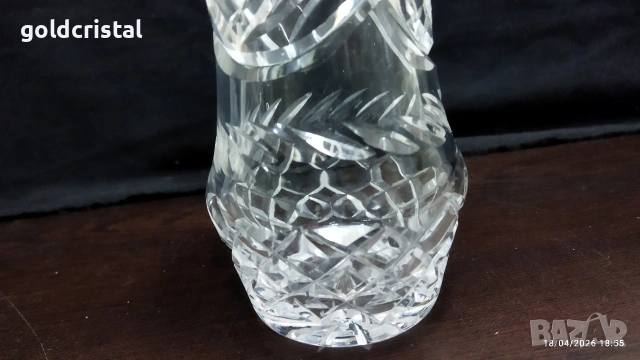 кристална ваза, снимка 4 - Антикварни и старинни предмети - 25134680