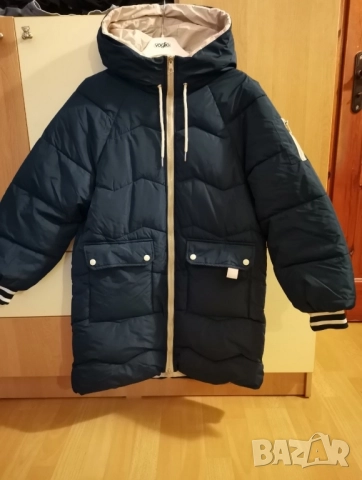 Тъмно синьо дамско яке. По етикет XXL, но отговаря на 42Л размер., снимка 2 - Якета - 52340070