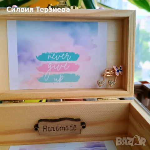 Ръчно изработена дървена кутия , снимка 4 - Декорация за дома - 50609071
