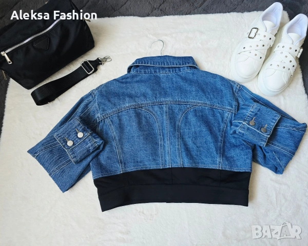 Дамско дънково яке по модел на Mugler , снимка 3 - Якета - 49677988