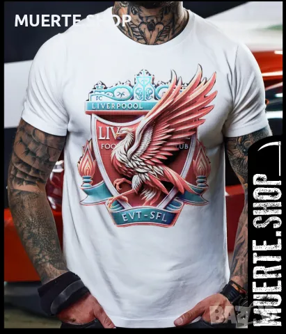 Тениска с щампа LIVERPOOL 3D LOGO