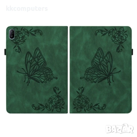 Huawei MatePad SE 11 2024 Butterfly Flower Кожен Калъф и Протектор, снимка 4 - Калъфи, кейсове - 51146772