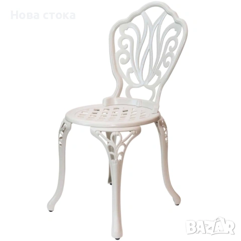 Градински стол цвят бял 45*52*87 см, снимка 2 - Градински мебели, декорация  - 54008893