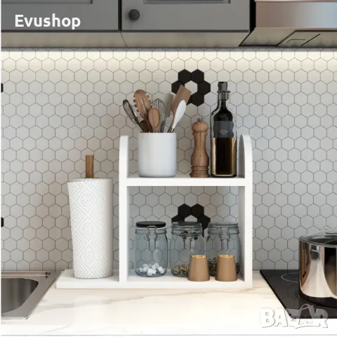 Кухненски рафт от дърво за плот, снимка 5 - Етажерки - 50177183