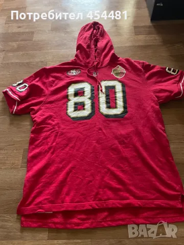 Men's Mitchell & Ness Jerry Rice Scarlet San Francisco 49ers , снимка 1 - Суичъри - 47453597