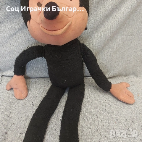 Стара Голяма Соц Българска Плюшена Играчка Кукла Мини Маус, снимка 3 - Колекции - 53499211