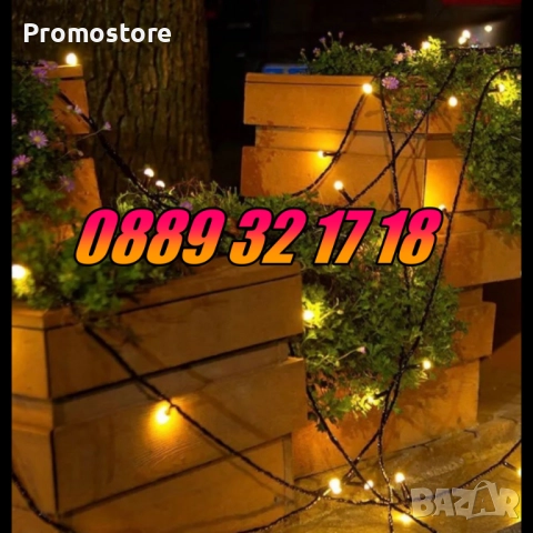 Коледни лампички 50 метра на макара, жълта светлина, водоустойчиви, снимка 3 - Декорация за дома - 52428022