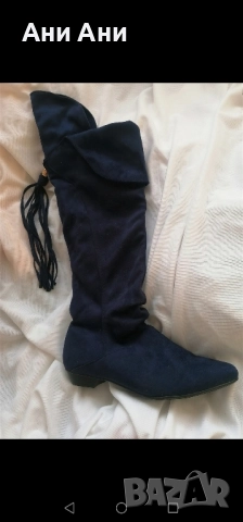 Нови велурени чизми, снимка 2 - Дамски ботуши - 52416028