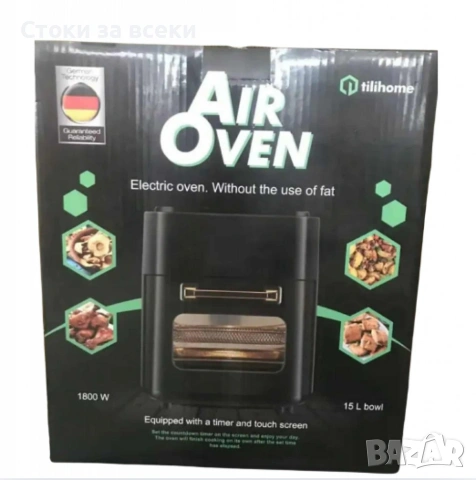 Електрически фритюрник с горещ въздух,обем 15л.,таймер + тъчскрийн, снимка 5 - Фритюрници - 53226092