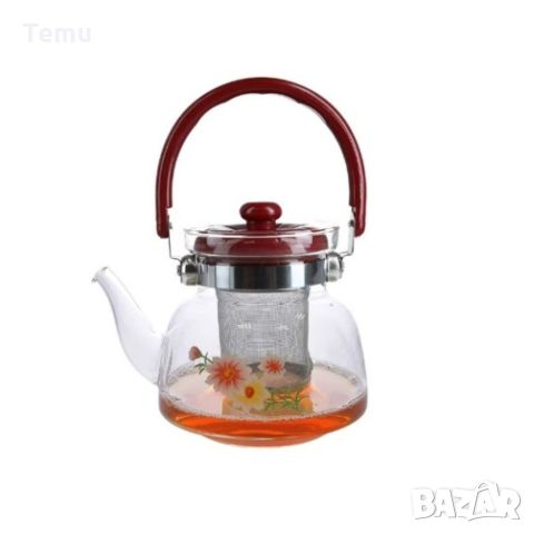 Огнеопорен стъклен чайник, 600ML/1100ML/1400ML, снимка 2 - Аксесоари за кухня - 45772602