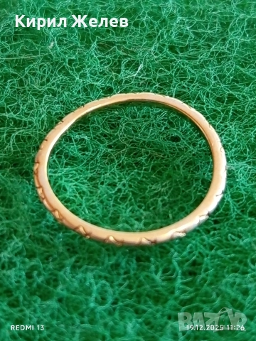 Сребърен пръстен красива орнаментика позлата ювелирна изработка 42571, снимка 2 - Пръстени - 52845991