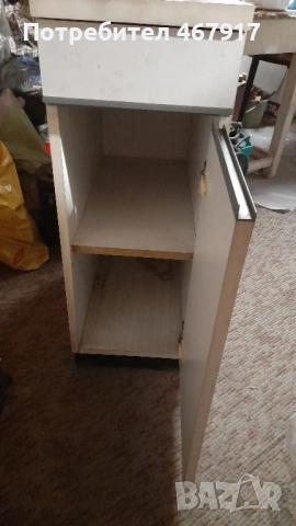 Бял шкаф за кухня/съхранение, снимка 2 - Шкафове - 54166753