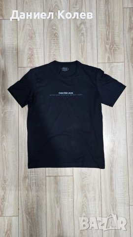 Calvin Klein мъжка черна тениска – нов модел, размер L, снимка 2 - Тениски - 51104085