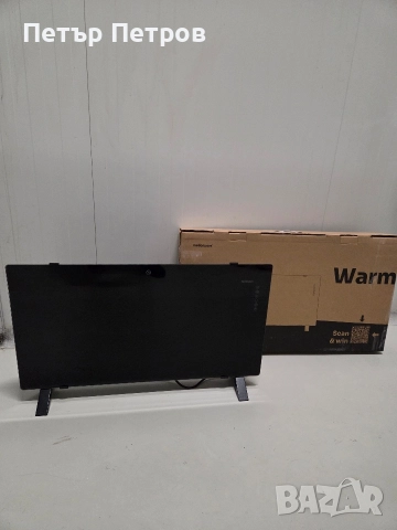 Стъклен конвектор MELLERWARE 2000 вата със Wi-fi за стенен и подов монтаж