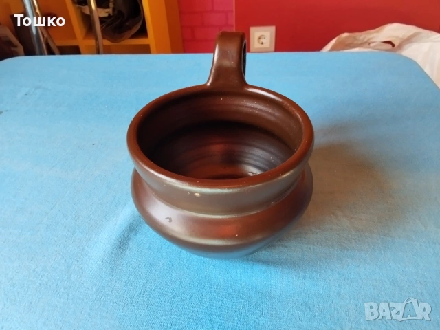 стар социалистически глинен съд от 1985г. уникат, ръчна изработка на повече от 40години , снимка 5 - Други ценни предмети - 54099236