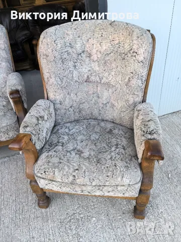 Комплект: 3 кресла + малък диван, снимка 7 - Дивани и мека мебел - 50138866