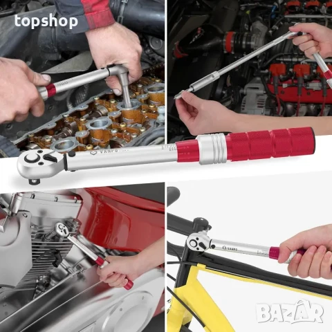Динамометричен ключ / Тресчотка Vanpo 3/8 инча, 5-60 Nm, ±3 процента точност с 250 mm удължител..., снимка 7 - Ключове - 50493407