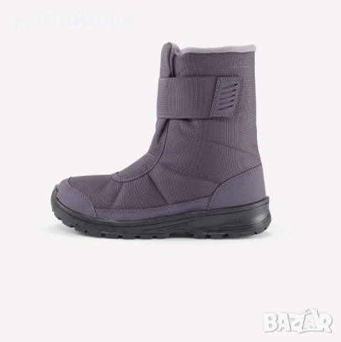 НЕПРОМОКАЕМИ БОТУШИ ЗА ПРЕХОДИ В СНЯГ SH100, С ВЕЛКРО, № 38, СИВО ЛИЛАВИ, снимка 3 - Дамски ботуши - 54113702