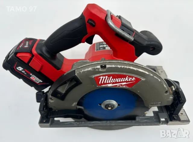 Milwaukee M18 FCSG66 - Безчетков ръчен циркуляр 2x18V 5.0Ah, снимка 4 - Други инструменти - 48998921