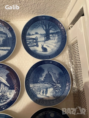 Датски коледни декоративни чинии за закачане на стена, снимка 4 - Декорация за дома - 54126876