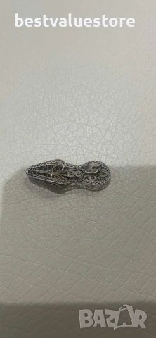 Сребърна Брошка Филигран, снимка 2 - Други - 54216028