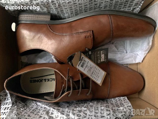 (-40%) Мъжки кожени обувки Jack & Jones, Естествена кожа, размер 45, 12217091, снимка 2 - Спортно елегантни обувки - 46461782