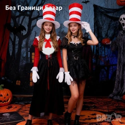 Нов Комплект котешки аксесоари – раирана шапка, папионка, ръкавици, снимка 7 - Други - 53647454