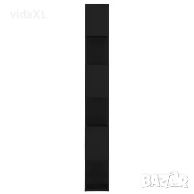 vidaXL Библиотека/разделител за стая черна 60x24x186см инженерно дърво(SKU:809099), снимка 3 - Други - 48366181