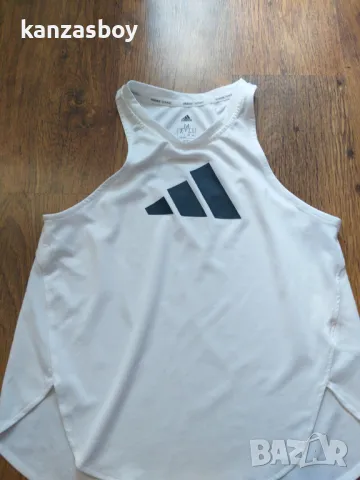 adidas 3 Bar Logo Tank Top - страхотен дамски потник КАТО НОВ М, снимка 5 - Потници - 46876234