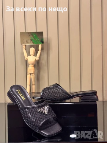 Prada Дамски Чехли На Нисък Ток Прада - 2 Налични Цвята Код E678, снимка 5 - Чехли - 51112209