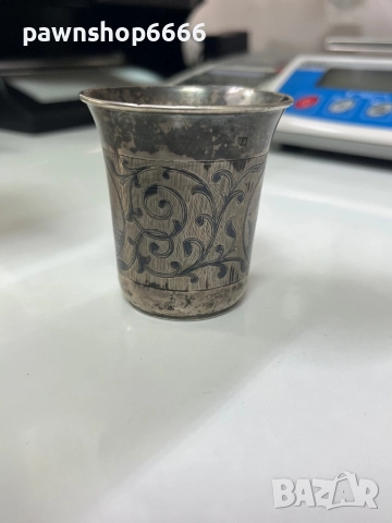 Руска сребърна чаша за кидуш от 19-ти век, 0.84 проба, снимка 3 - Антикварни и старинни предмети - 51454580