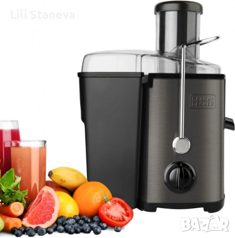 Сокоизстисквачка - Black+Decker, Juice Extractor 600W с КОЗМЕТИЧЕН Дефект. , снимка 10 - Сокоизстисквачки и цитрус преси - 51708966