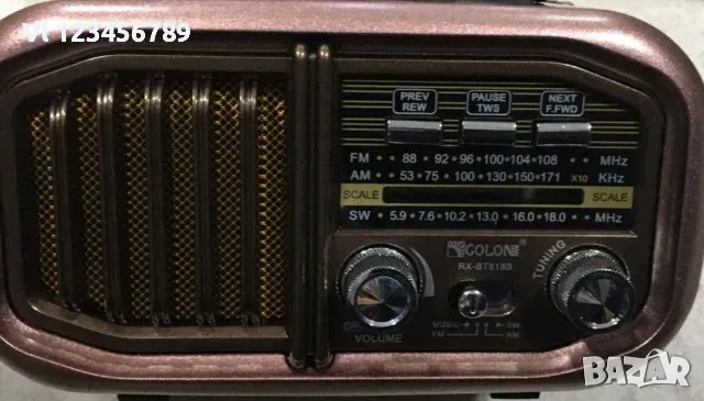 Ретро радио Golon RX-BT628 S, соларен панел, Bluetooth, MP3,, снимка 3 - Bluetooth тонколони - 48315724