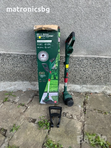 Нов акумулаторен тример без предпазител Parkside PRTA, снимка 2 - Градинска техника - 54240290