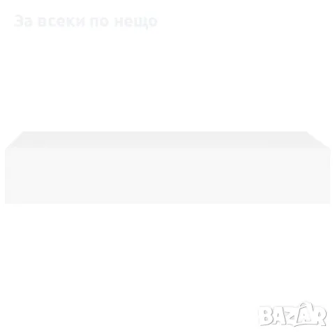 Стенен рафт с чекмедже, бял, 60x23,5x10 см, МДФ Код P321, снимка 7 - Други - 49788772