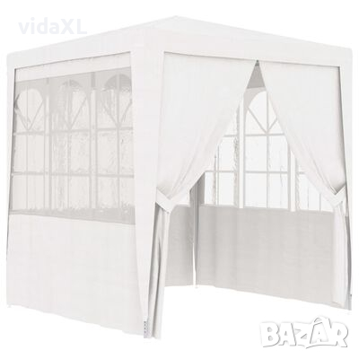 vidaXL Професионална парти шатра със стени 2x2 м бяла 90 г/м²（SKU:48516, снимка 1 - Градински мебели, декорация  - 45031050