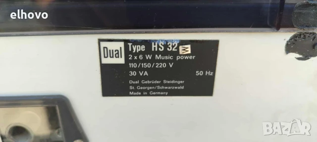 Грамофон Dual HS 32, снимка 9 - Грамофони - 50892250