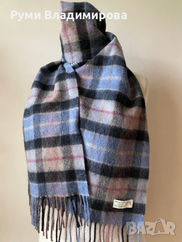 Мъжки, кариран шал от 100 % кашмир/ вълна, снимка 8 - Шалове - 48382070
