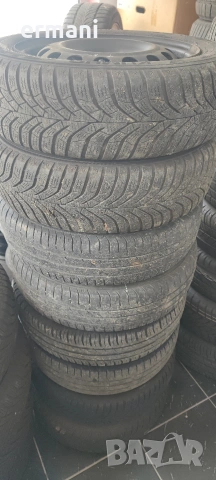 Железни джанти с гуми 14 ки за тойота айго, снимка 4 - Гуми и джанти - 53839205