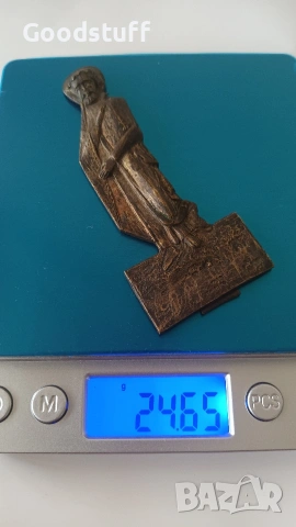 Вотив,възрожденски сачан,апликация,светец,икона,бабин чеиз , снимка 4 - Антикварни и старинни предмети - 53466816