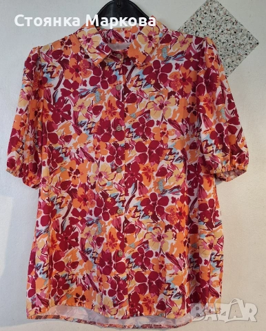 Пролетна ризка с къс ръкав, снимка 5 - Ризи - 53721076